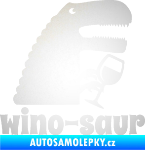Samolepka Wino - saur 001 pravá vínečko odrazková reflexní bílá