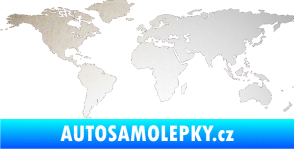 Samolepka World mapa světa odrazková reflexní bílá
