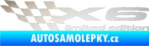 Samolepka X6 limited edition levá odrazková reflexní bílá