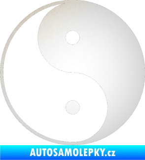 Samolepka Yin yang - logo JIN a JANG odrazková reflexní bílá