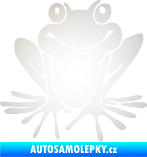 Samolepka Žába 008 pravá odrazková reflexní bílá