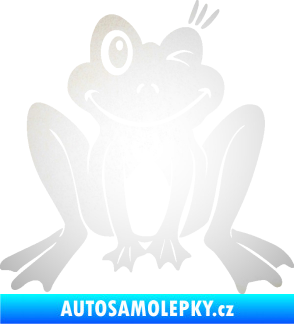 Samolepka Žába 010 pravá mrkající odrazková reflexní bílá