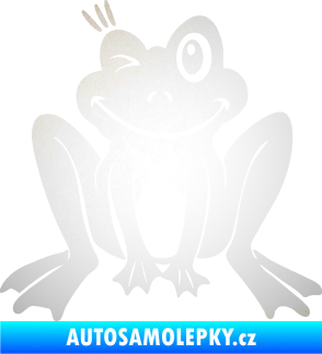 Samolepka Žába 010 levá mrkající odrazková reflexní bílá