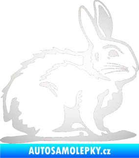 Samolepka Zajíček 001 pravá odrazková reflexní bílá