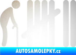 Samolepka Zářezy 005  odrazková reflexní bílá