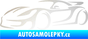 Samolepka Závodní auto 002 levá odrazková reflexní bílá