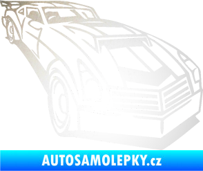 Samolepka Závodní auto 003 pravá odrazková reflexní bílá