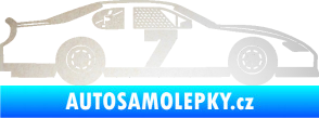 Samolepka Závodní auto 008 odrazková reflexní bílá