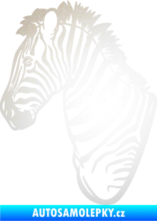 Samolepka Zebra 001 levá hlava odrazková reflexní bílá