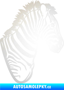 Samolepka Zebra 001 pravá hlava odrazková reflexní bílá