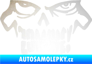 Samolepka Zombie 003 odrazková reflexní bílá