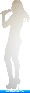 Samolepka Zpěvačka 002 levá odrazková reflexní bílá