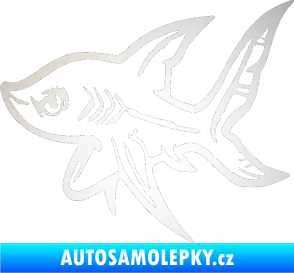 Samolepka Žralok 001 levá odrazková reflexní bílá