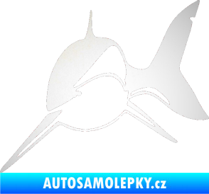 Samolepka Žralok 004 levá odrazková reflexní bílá