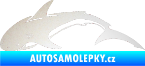 Samolepka Žralok 007 levá odrazková reflexní bílá