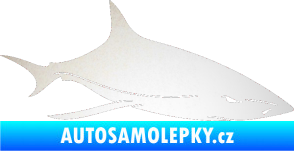 Samolepka Žralok 008 pravá odrazková reflexní bílá