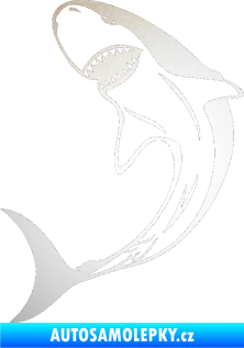 Samolepka Žralok 010 levá odrazková reflexní bílá