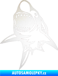 Samolepka Žralok 011 levá odrazková reflexní bílá