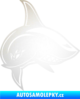 Samolepka Žralok 013 pravá odrazková reflexní bílá