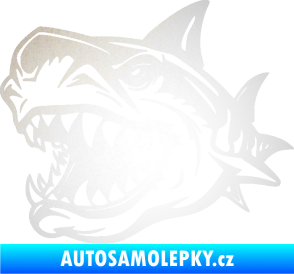 Samolepka Žralok 021 levá odrazková reflexní bílá