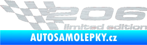 Samolepka 206 limited edition levá škrábaný hliník