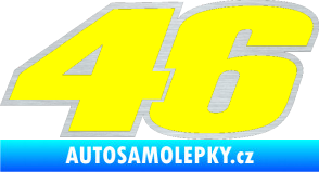Samolepka 46 Valentino Rossi barevná škrábaný hliník