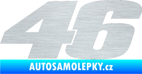 Samolepka 46 Valentino Rossi jednobarevná škrábaný hliník