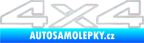 Samolepka 4x4 varianta 003 škrábaný hliník