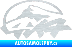Samolepka 4x4 varianta 005 škrábaný hliník