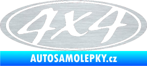 Samolepka 4x4 varianta 008 škrábaný hliník