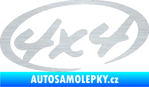 Samolepka 4x4 varianta 011 škrábaný hliník