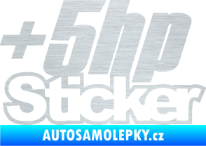 Samolepka + 5hp sticker 001 škrábaný hliník