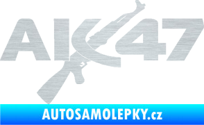 Samolepka AK 47 škrábaný hliník