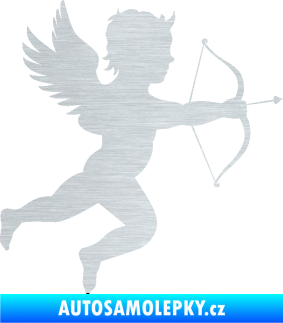 Samolepka Amor 001 pravá cupid andílek škrábaný hliník