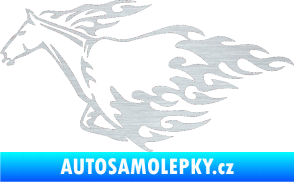 Samolepka Animal flames 003 levá kůň škrábaný hliník