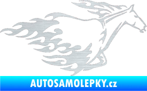 Samolepka Animal flames 003 pravá kůň škrábaný hliník