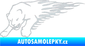 Samolepka Animal flames 020 levá puma škrábaný hliník