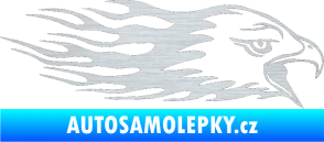 Samolepka Animal flames 023 pravá orel škrábaný hliník