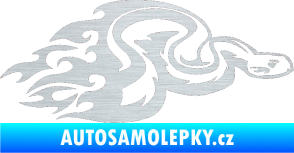 Samolepka Animal flames 042 pravá had škrábaný hliník