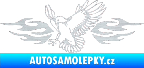 Samolepka Animal flames 054 levá orel škrábaný hliník