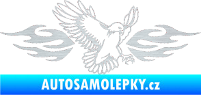 Samolepka Animal flames 054 pravá orel škrábaný hliník