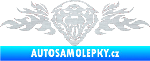 Samolepka Animal flames 058 levá vlk škrábaný hliník
