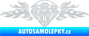 Samolepka Animal flames 058 pravá vlk škrábaný hliník