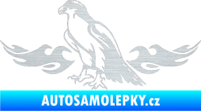 Samolepka Animal flames 069 levá orel škrábaný hliník