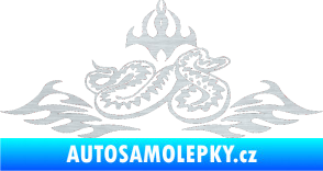 Samolepka Animal flames 070 pravá zmije škrábaný hliník