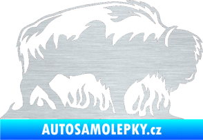Samolepka Animal flames 071 pravá býk škrábaný hliník