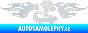 Samolepka Animal flames 072 pravá had škrábaný hliník