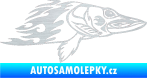 Samolepka Animal flames 074 pravá ryba škrábaný hliník