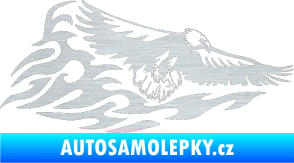 Samolepka Animal flames 075 pravá orel škrábaný hliník