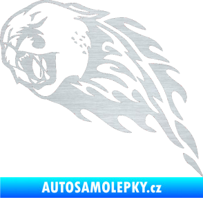 Samolepka Animal flames 083 levá puma škrábaný hliník